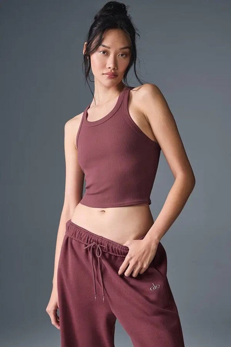 Alo Yoga Goddess Ribbed Go To Tank-M